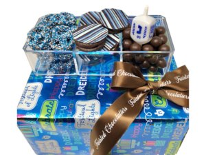 Custom Chocolate Pretzel & Cookie Acrylic Chanukah Gift