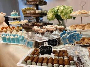 Blue Petit Four Dessert Table