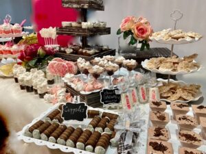 Pink Petit Four Dessert Table