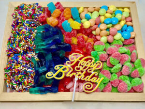 Happy Birthday Candy & Chocolate Pretzel Gift Tray