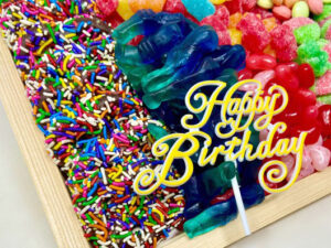 Happy Birthday Candy & Chocolate Pretzel Gift Tray