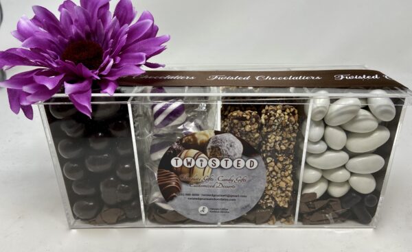 PURPLE PEONY CHOCOLATE & CONFECTION ACRYLIC GIFT SET