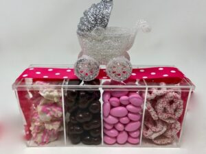 BABY GIRL - ACRYLIC CHOCOLATE & NUT GIFT SET