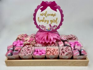 TWISTED BABY GIRL INDIVIDUAL PARTY CUPS - BABY GIFT TRAY