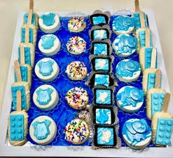 Baby Boy Petit Four Chocolate Gift Board